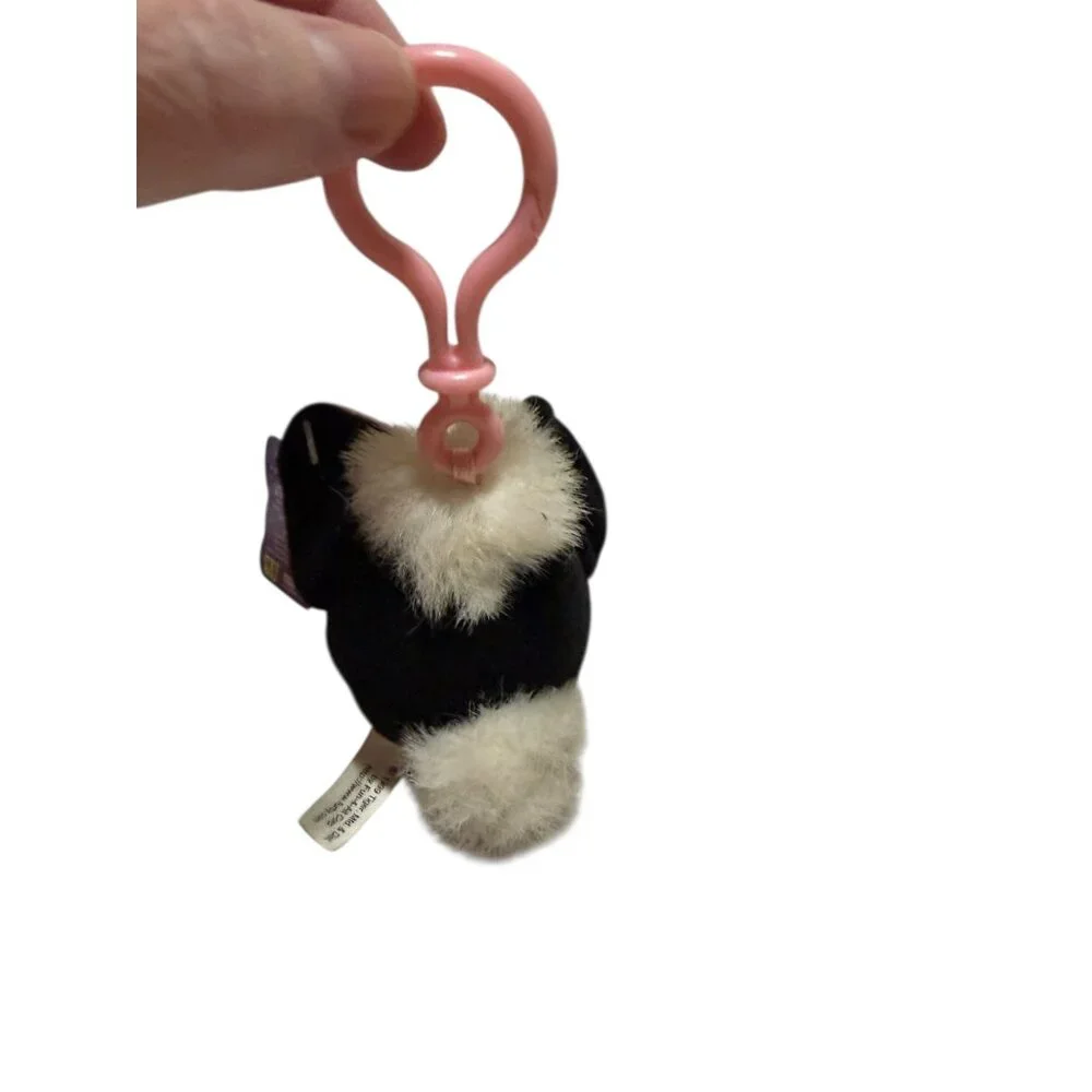 Vtg 1999 Tiger Electronic Talking Furby Mini Clip-on Keychain Black White Works - Picture 5 of 7